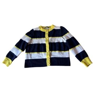 Giorgio Grati Kids Striped‎ Wool Cardigan Sweater Gold Buttons Made in Italy